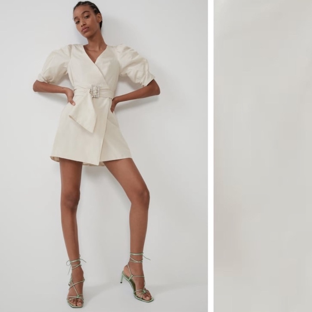 Zara belt stuffed mini dress